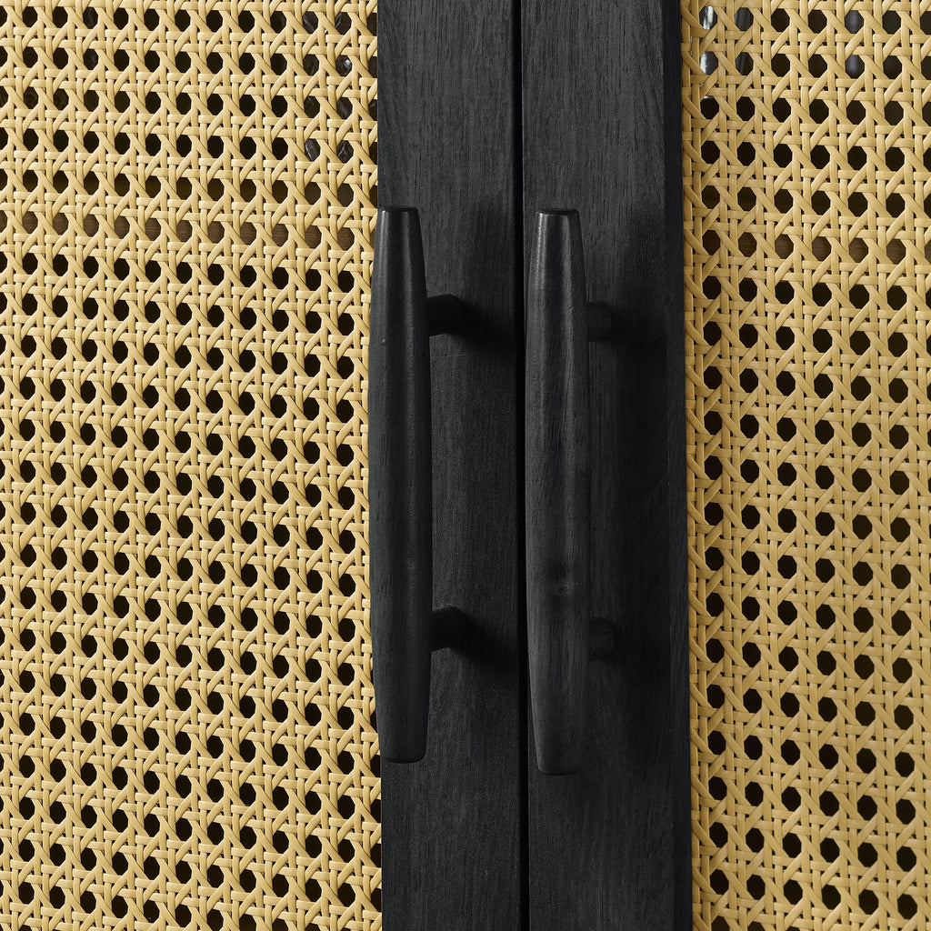 Springwood Caning Sideboard, Charcoal Finish