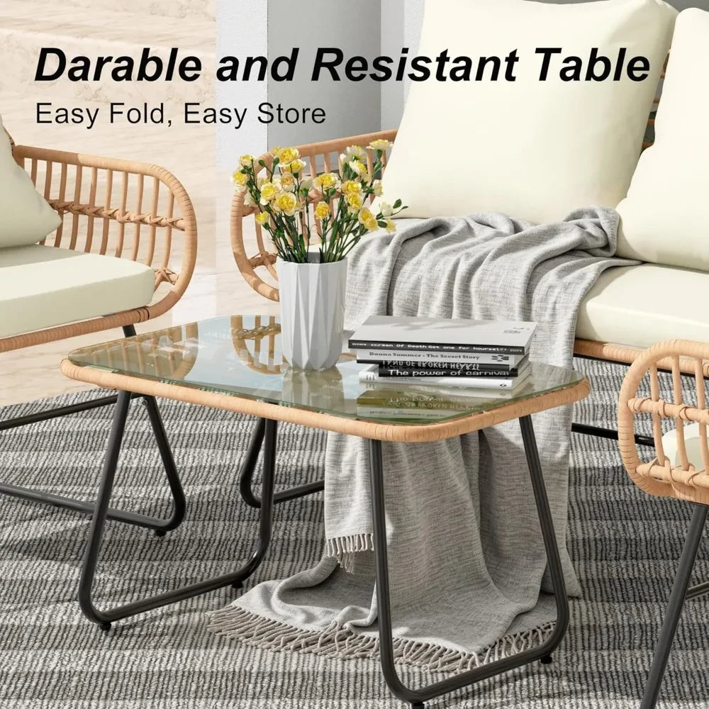 All Weather Rattan Patio Furniture Set
