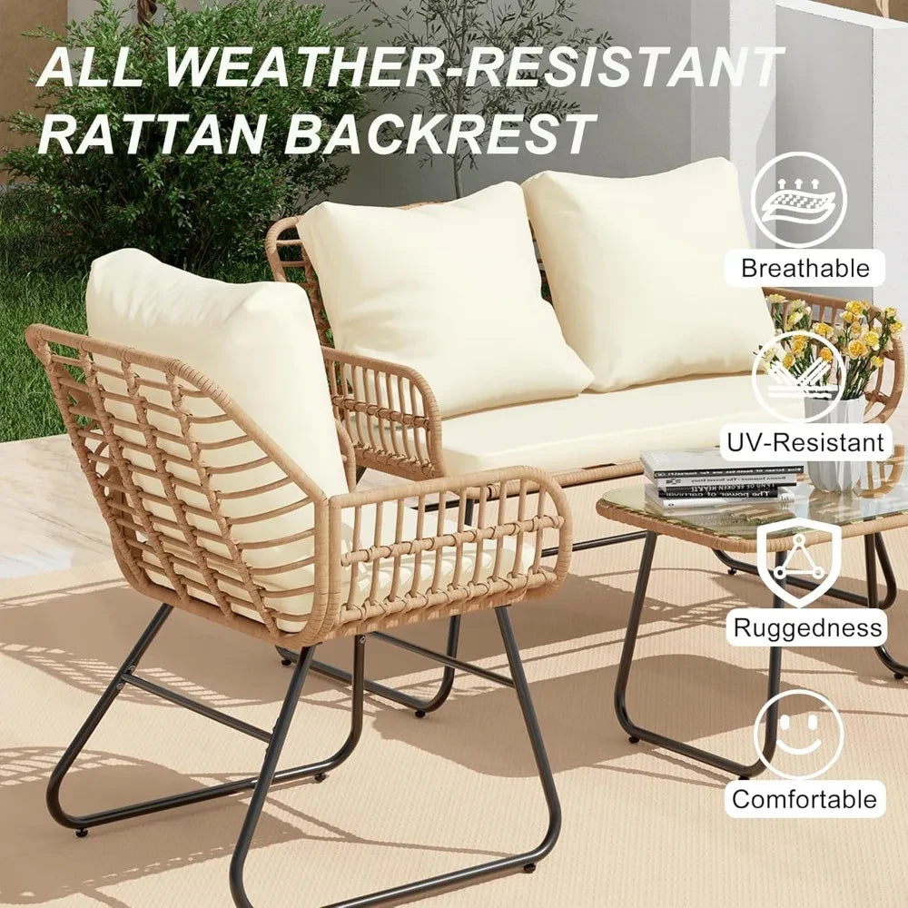 All Weather Rattan Patio Furniture Set