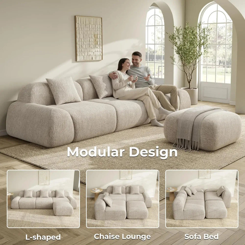 Chenille Modular Sectional Sofa