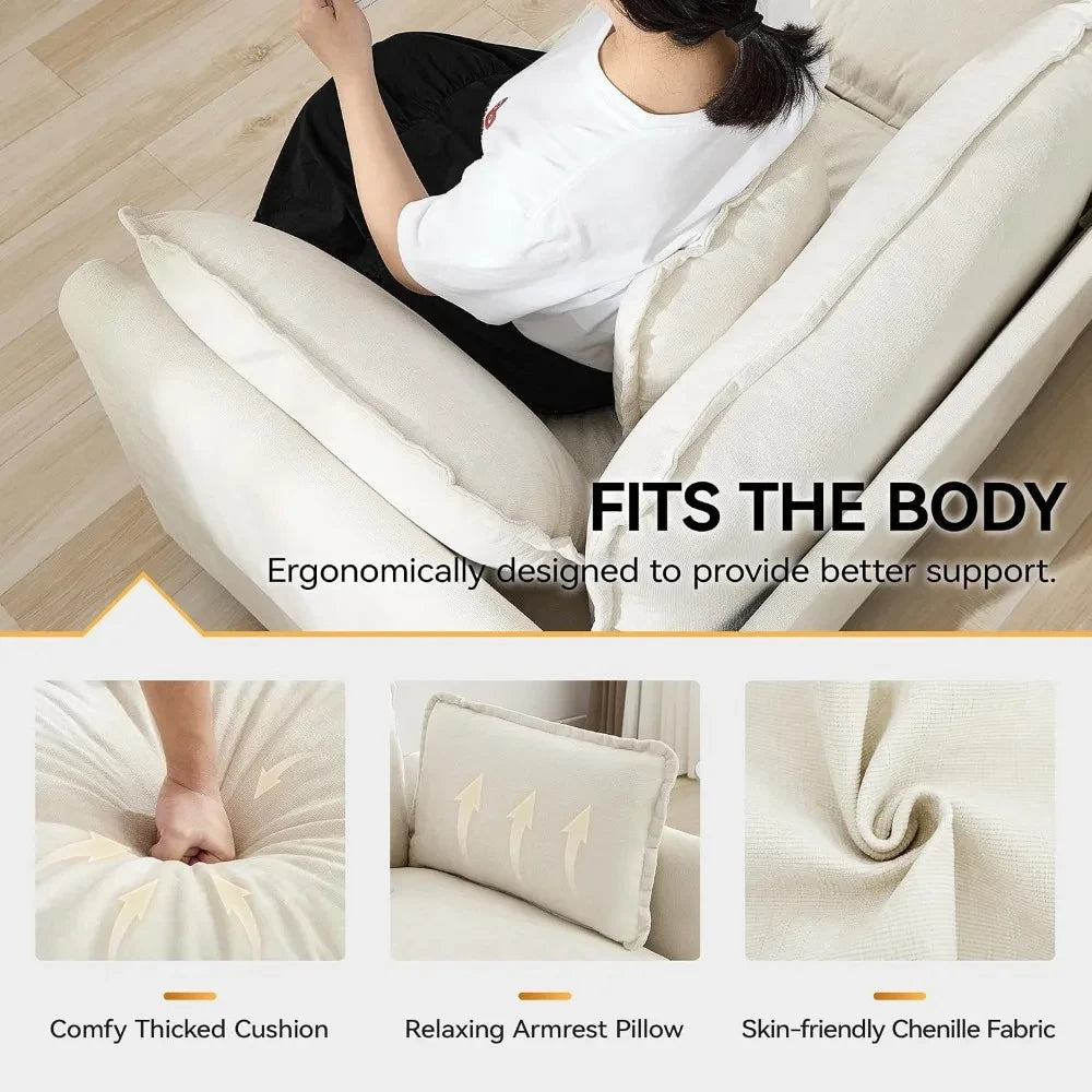 Modular 4 seats Chenille Sectional Sofa