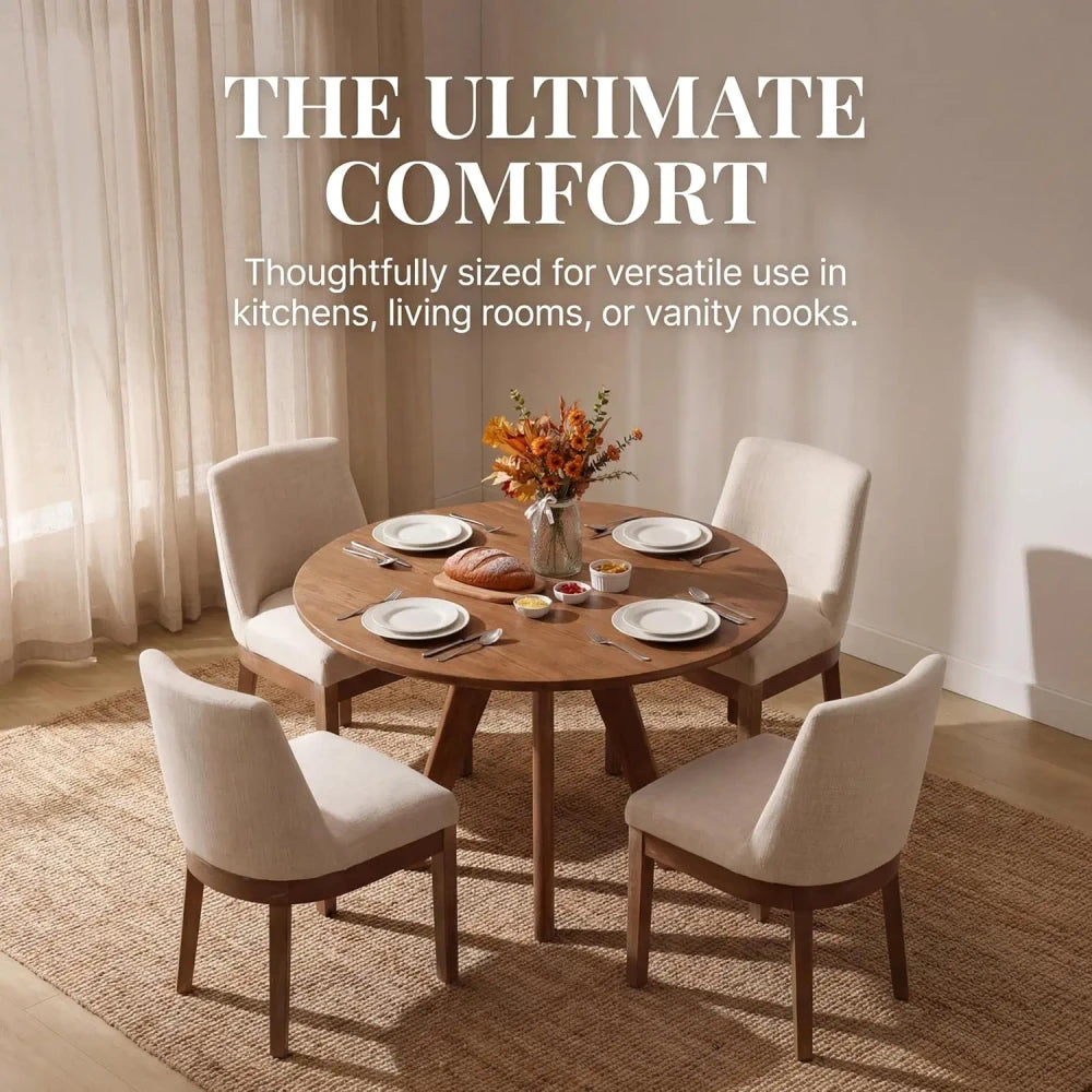Modern Linen Dining Chairs Set