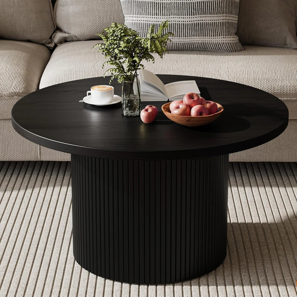 Black Modern Living Room Table Set