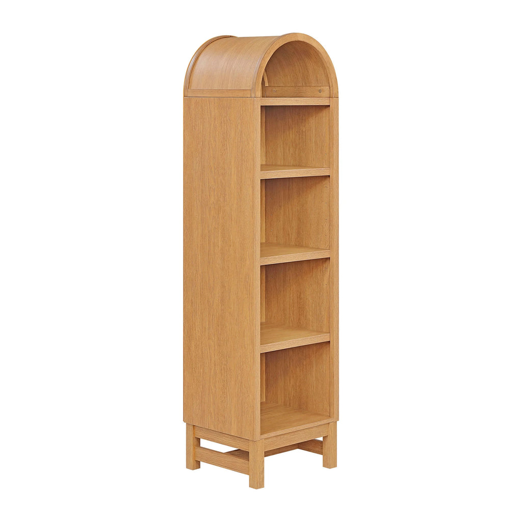 Juliet Narrow Arch Bookcase, Light Honey