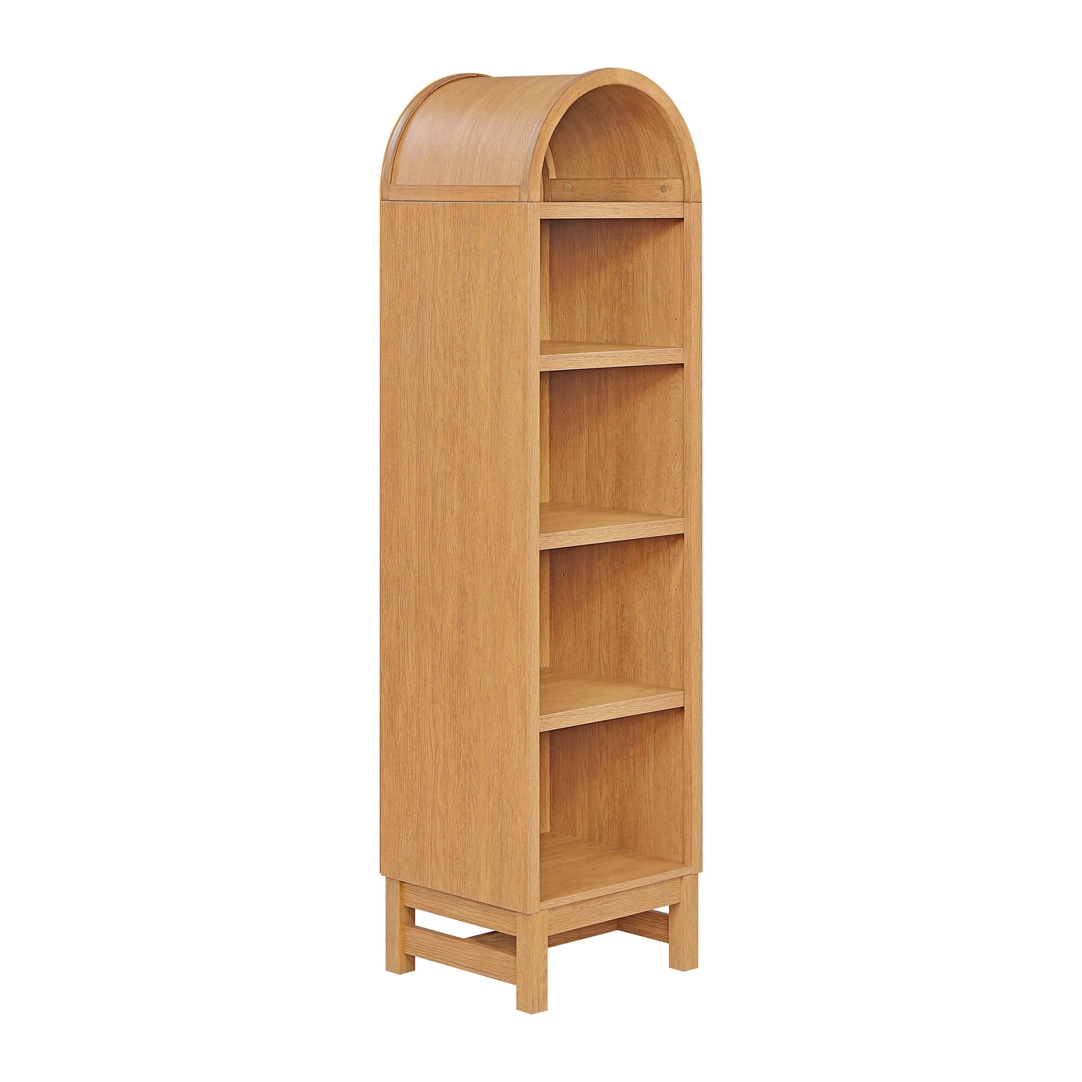 Juliet Narrow Arch Bookcase, Light Honey