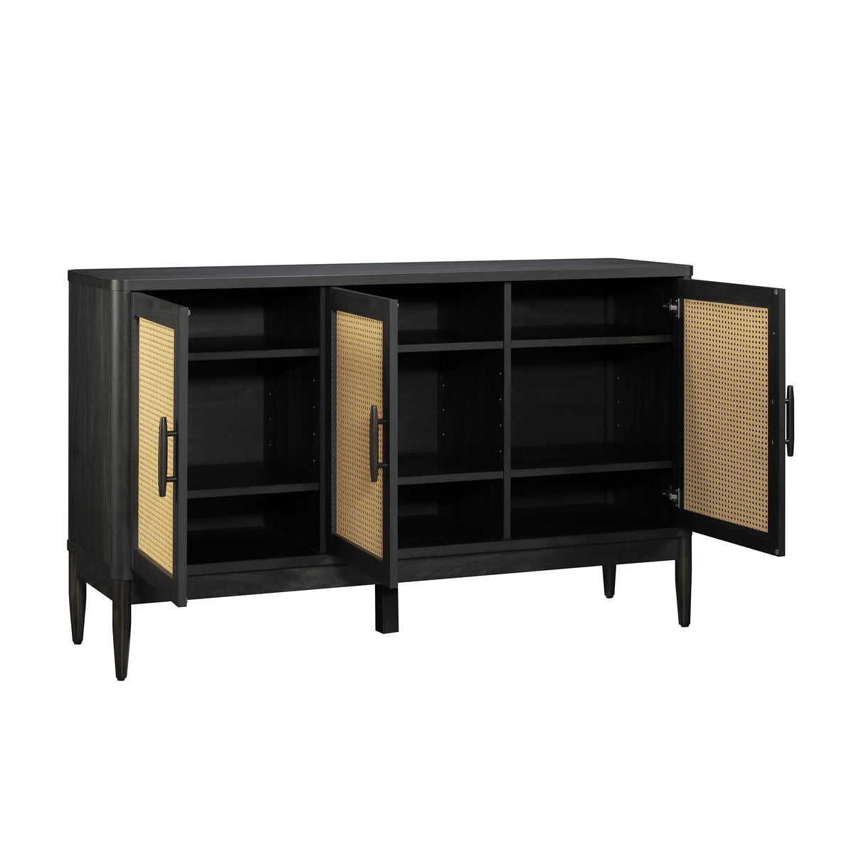 Springwood Caning Sideboard, Charcoal Finish