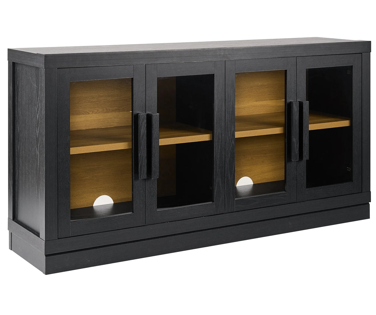 Ezra TV Stand for Tv'S up to 70", Rich Black Finish