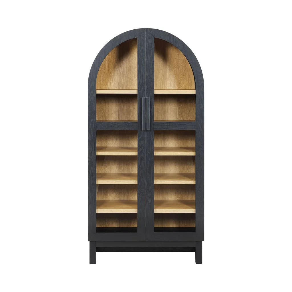 Juliet Arch Accent Cabinet, Black Finish