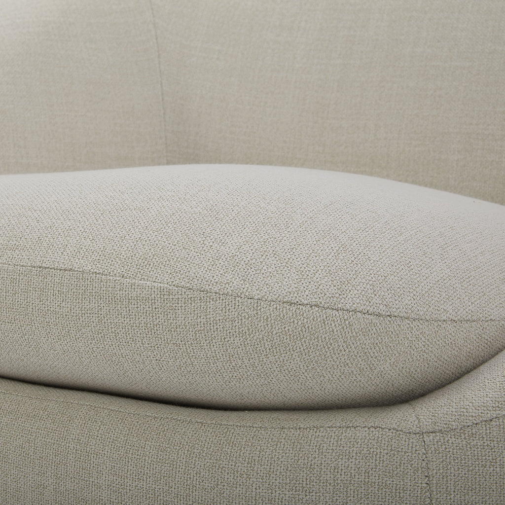 Mira Swivel Accent Chair, Cream Linen