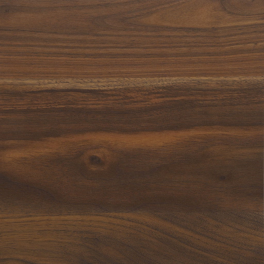 Ezra Glass Door Storage Accent Cabinet, Warm Walnut Finish